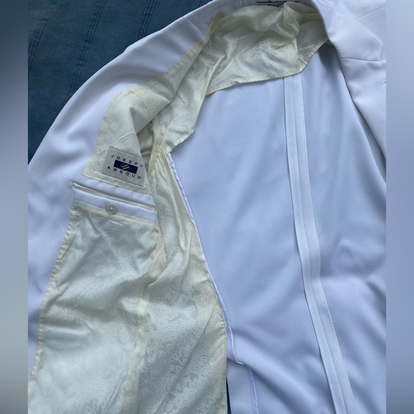 Light Ivory Custom Joseph Abboud Tuxedo Jacket Coat Size 40R Slim fit - Picture 4 of 7